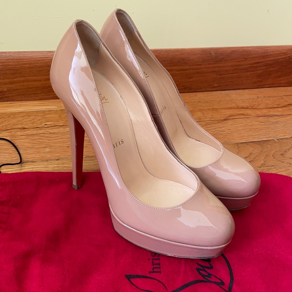 Nude Patent 120mm Bianca Louboutins